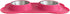 Double Pet Bowl with Silicone Mat Slow Feeder Pink...