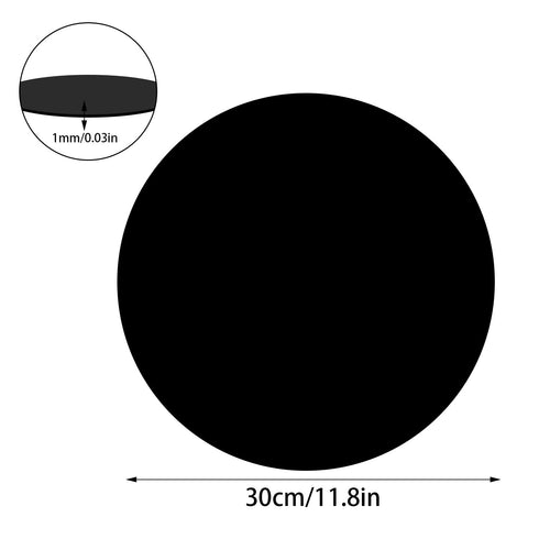 DARENYI 2Pcs Round Acrylic/Plexiglass Sheets, 12 inch Black Acrylic Boards 0.04 Inch Thick Blank Acrylic Discs Circle Plastic Sheets Acrylic Panel...