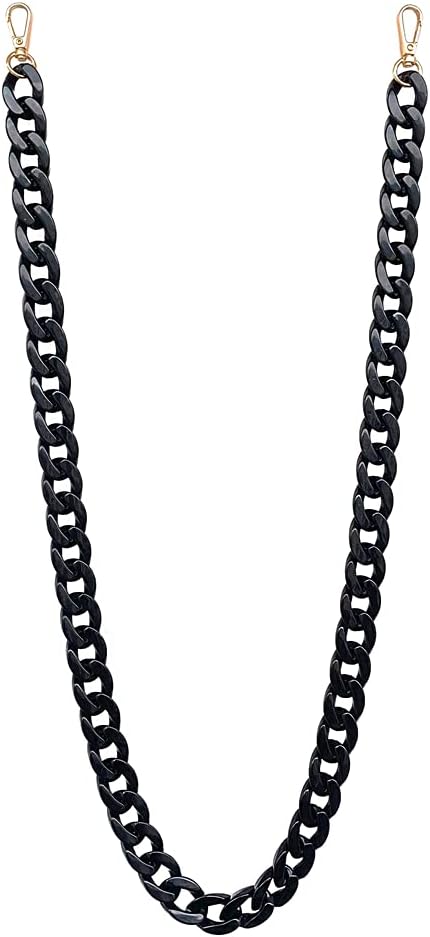Decker DIY 40 Inches Acrylic Purse Chain Plastic Handbag Strap Shoulder Cross Body Strap with Metal Buckles...