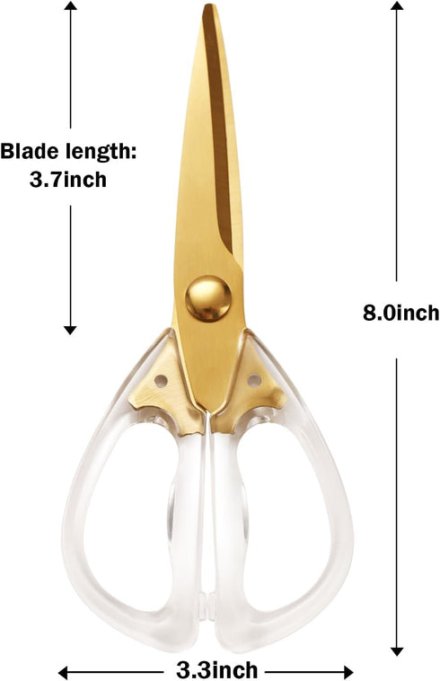 Kitchen Shears Scissors&Sharp Scissors, ARCHIKING 8.0inch Cooking Scissors-Meat and Poultry Shears, Dishwasher Safe, Acrylic Handel Scissors All P...