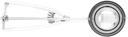 Restaurantware Met Lux 3 Ounce Gelato Scoop 1 Ambidextrous Ice Cream Scoop - Built-In Blade Dishwashable Stainless Steel Cookie Dough Scoop Comfor...