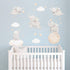 Runtoo Elephant Wall Decal Kids Animals Art Wall Stickers Baby Nursery Bedroom Space Wall Décor...