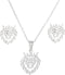 Hollow Crown Lion King Earrings Pendant Necklace Set for Men Women Stainless Steel Lion Head Necklace Jewelry...