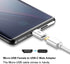 Adapter Micro USB to USB C (4 Pack), Micro-USB Female to USB-C Male OTG Adapter Compatible with Samsung Galaxy, LG, Huawei, Type-C Phones, Tablets...