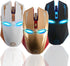 2.4 GHz Wireless Mouse, Six-Button Silent Wireless Computer Mice with 1200/1600/2400 Adjustable Portable USB Mouse for Desktop/Laptop/PC(Gold with...