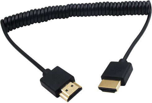 Duttek 4K Coiled HDMI Cable 6FT/1.8M, HDMI Male to Male Extender Cable for 3D and 4K Ultra HD TV Stick...