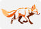 FINGERINSPIRE Running Fox Stencil for Painting 8.3x11.7inch Plastic PET Fox Pattern Drawing Template Hollowed Walking Fox Painting Stencil Decorat...