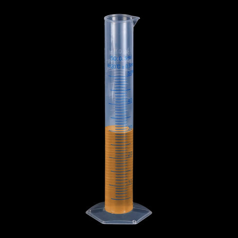 uxcell Plastic Graduated Cylinder, 50ml Measuring Cylinder, Test Tube Beakers, 2-Sided Metric Marking, Clear Hex Base for Lab Home 10Pcs...