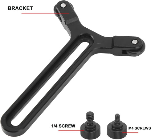 Y Bracket Lens Support with Double Wheels, Y Shaped Lens Support Bracket with 71.5mm Vertical Adjustment, Lens Support System fit for DIY S, SC...