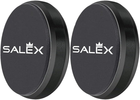 Magnetic Phone Mounts 2 Pack with 3M Adhesive. Black Flat Cell Phone Holder for Car Dashboard, Truck, Wall, Mirror, Table. Universal Low Profile S...