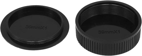 Haoge Camera Body Cap and Rear Lens Cap Cover for Leica L39 M39 39mm Screw Mount Camera Lens...