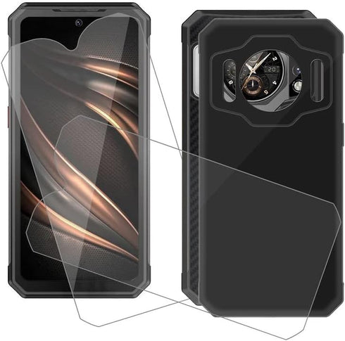 2 Pack Cover for Oukitel WP21 (6.78") case Shell Soft Silicone TPU Black Phone Protective Cases + 9H Hardness HD Tempered Glass Screen Protector F...
