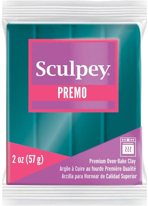 Sculpey Premo™ Polymer Oven-Bake Clay, Peacock Pearl Teal, Non Toxic, 2 oz. bar, Great for jewelry making, holiday, DIY, mixed media and more. Pre...