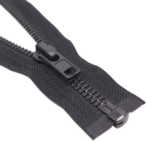 MebuZip #8 26 Inch Black Nickel Teeth Separating Jacket Zipper Right Handed Zipper Heavy Duty Metal Zippers for Men's Jackets Coats Sewing (26" RH...