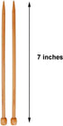 ChiaoGoo Knitting Needles Straight 7 inch (18cm) Bamboo Dark Patina Size US 9 (5.5mm) 1007-9 with Stitch Holder...