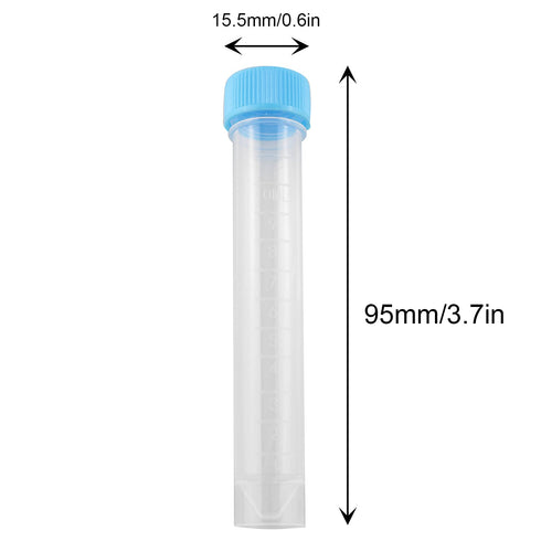 Cryogenic Vial 12PCS 10ml Lab Plastic Frozen Test Tubes Self Standing Vial with Seal Screw Caps Clear Cryovial...