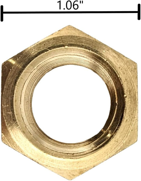 Brass Garden Hose Adapter Fitting, 1/2” NPT Female Threads and 3/4" GHT Male Connector, shower pipe arm handshower adapter, Heavy-Duty High-Pressu...