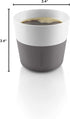 Eva Solo | 2 Lungo Tumbler Mugs | 8 oz Porcelain Coffee Cup Tumblers with Silicone-coated Grip | Dishwasher Safe | Danish Design, Functionality & ...