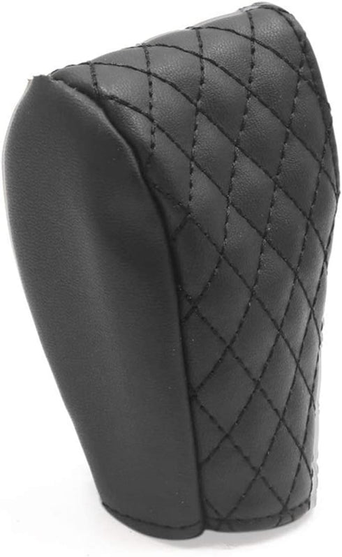 Universal Leather Gear Shift Cover: Car Stick Shift Knob Cover Protector with Velcro Fit for Most Automatic Vehicle SUV Truck(Black)...