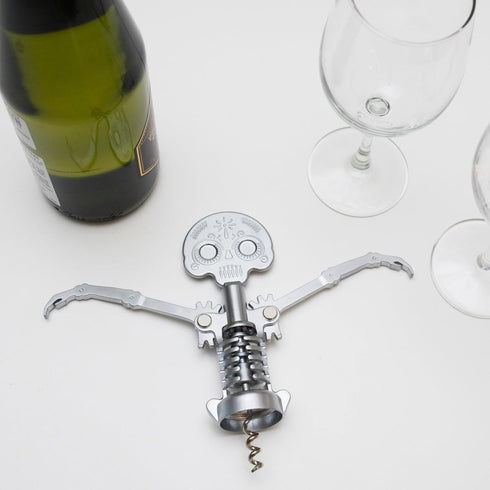 Kikkerland Day of the Dead Corkscrew, Day of Dead, Silver...