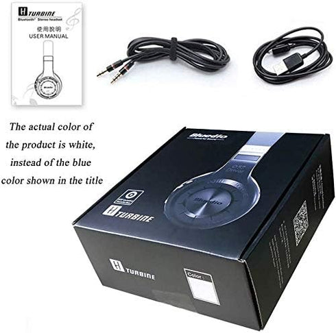 Bluedio H-Turbine Wireless Bluetooth 5.0 Headphones Powerful Bass Over-ear Headset Bulit-in Microphone-Retail package Global release (Black)...