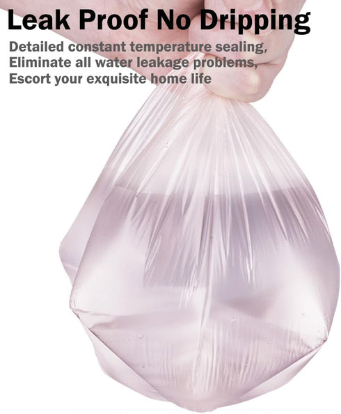 H&W 240 Counts Strong Trash Bags,0.5 Gallon Mini Garbage Bags for Small Trash Can,Desktop Trash Bin,Fit 2 Liters or Less Trash Can(6 Rolls,Rose Go...