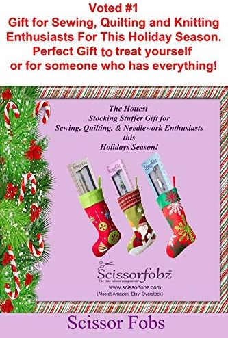 Scissors sheaths by SCISSORFOBZ with ScissorGripper -VALUE PACK-4 sizes- Designer Scissor Covers Holders for embroidery sewing quilting - Quilters...