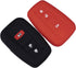Lcyam Key Fob Cover Case for 2019-2022 Toyota Corolla Hatchback RAV4 XLE Prius 3 Button Smart Key , Black Red...