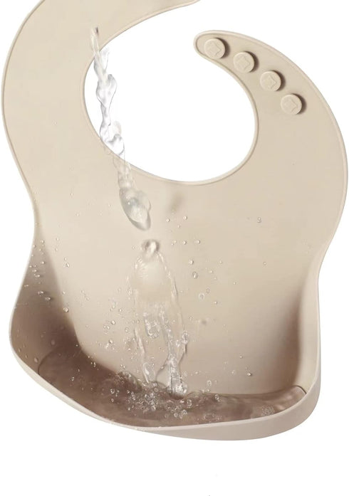 PandaEar Silicone Baby Bib for Girls Boys| Adjustable Waterproof Eating Bibs| BPA Free Soft Durable Silicone Bibs for Babies & Toddlers with Large...