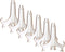 KALAIEN 5" Easel Display Stand Plastic Easels Decorative Plate Holders Picture Frame Stand White Gold (6 Pack) (white 5inch)...