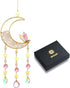 Artilady Moon Crystal Suncacher - Suncatchers for Windows Hanging Crystals and Healing Stones Dream Catcher Moon Wind Chimes Garden Outdoor Decor ...