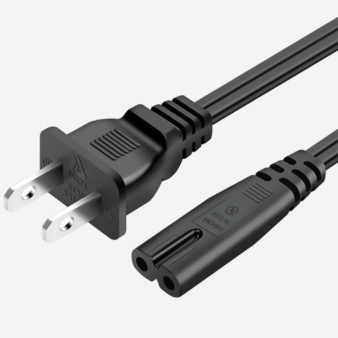 6FT LG TV Power Cord for LG TV 24" 28" 32" 40" 43" 48" 49" 50" 55" 60" 65" 75" 80" 85" LCD HD Smart 4K TV 2 Prong AC Power Cable, 43LH570A 55UH609...
