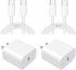20w USB-C Power Adapter, Phone Charger 2 Pack of Charger Block, Compatible with iPhone 15, New ipad, Android Phone, with 2 Pcs USB C to C Charging...