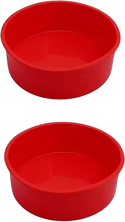 2pcs 6 Inch Silicone Cake Pan for Baking, Round Cake Molds Silicone Baking Pan Non-Stick Quick Release Suitable for Cheesecake Chocolate Cake Brow...
