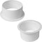 5" Inch Pack of 2 - Duct Connector Flange, Plastic Straight Pipe Flange for Heating Cooling Ventilation System - Ducting Coupling Wall Plate - Ass...