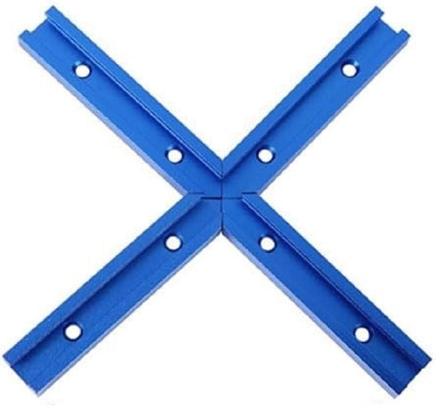 1Set T-Track Intersection kit Blue for Woodworking, Universal Aluminum T Tracks Tool Accessories...