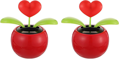 BESPORTBLE 2pcs Solar Dancing Figurines Solar Powered Dancing Flower Heart Swinging Dancer Toy for Car Dashboard Office Desk Decoration...