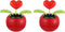 BESPORTBLE 2pcs Solar Dancing Figurines Solar Powered Dancing Flower Heart Swinging Dancer Toy for Car Dashboard Office Desk Decoration...