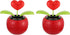 BESPORTBLE 2pcs Solar Dancing Figurines Solar Powered Dancing Flower Heart Swinging Dancer Toy for Car Dashboard Office Desk Decoration...