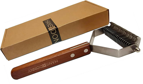 ???????????????????? Dog Brush for Shedding, Dematting Comb for Dogs and Cats - Say Goodbye to Knots, Floating Fur and Bottom Fluff with This Desh...