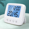 Indoor Thermometers Hygrometer Digital Room Thermometer and Humidity Gauge with Clock Humidity Temperature, 5s Fast Refresh, Backlight & ?/? Function for Home, Office, Bedroom
