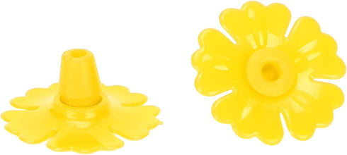 CHICIRIS 30 Set Hummingbird Feeder Flowers Hanging Bird Feeding Ports Replacement Parts for Bee Guards Feeding Hummingbird Outdoors Supplies(Yello...