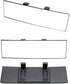 iJDMTOY Clear Glass 240mm 9-1/2 Inch Wide Angle View Anti-Glare Curve Convex Clip On Rear View Mirror Compatible With Tesla S X 3 Y...