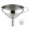 Stainless Steel Funnel with Fine Mesh Strainer, 5-Inch Metal Hopper with Handle, 300 Mesh Cooking Oil Filter Jam Straining Set for Transfer of Liq...