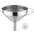 Stainless Steel Funnel with Fine Mesh Strainer, 5-Inch Metal Hopper with Handle, 300 Mesh Cooking Oil Filter Jam Straining Set for Transfer of Liq...