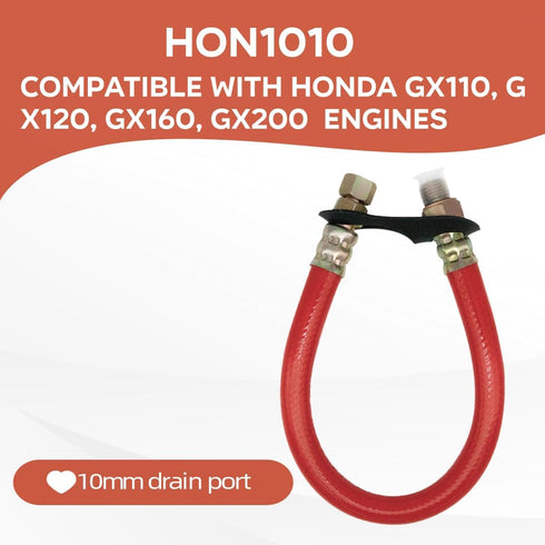 HON1010 Oil Changing Drain Port Hose Compatible With Honda GX110, GX120, GX160, GX200,M10x1.25 mm...