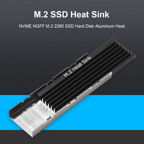 M.2 2280 NVMe SSD Radiator Heat Sink Cooling Pads heatsink Aluminum Dissipation with high performance Thermal Pad for m2 2280 ssd Desktop PC PS5...