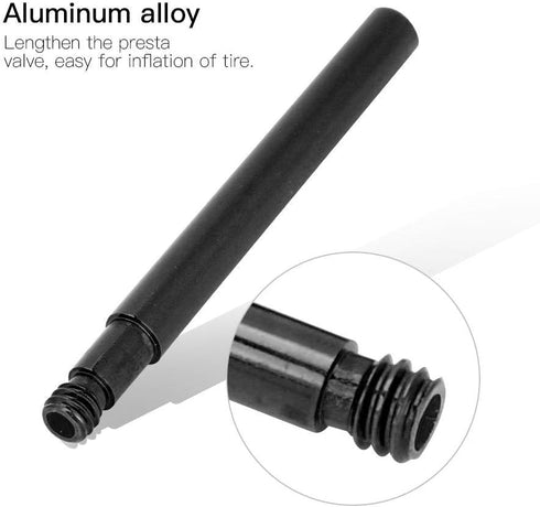 2Pcs Bike Valve Extender, Aluminum Alloy Inner Tube Presta Valve Extender Tire Accessories...