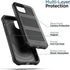 ENCASED 2-in-1 iPhone 15 Pro Max Battery Case Combo - Protective Full-Body Cover with Removable Power Bank (Compatible with MagSafe) Black...
