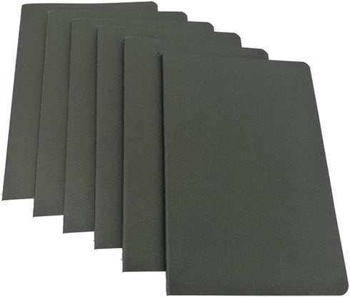 6pcs Travelers' Notebook Thread-bound Journal Diary Memo Pad,A6 Size(5.5X3.9") & 30 sheets (A6 (Ruled Pages), Black Cover)...